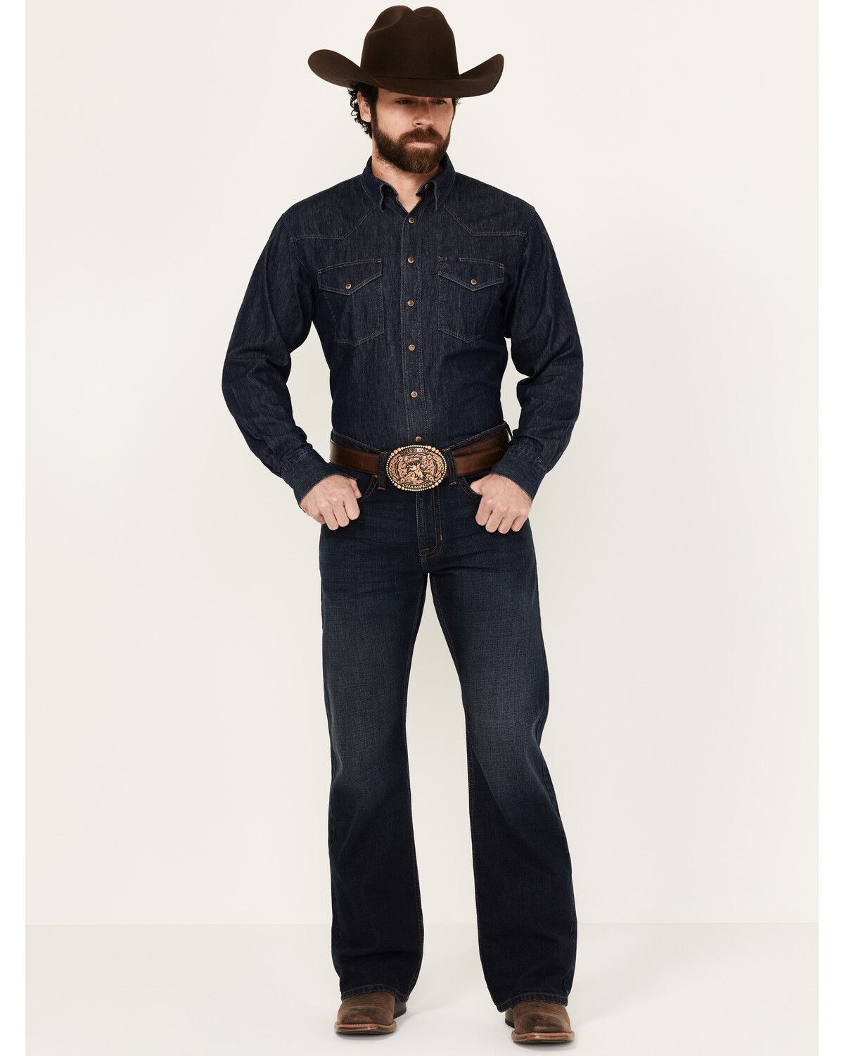 Image #1 - Cody James Men's Duke Relaxed Bootcut Denim Jeans, Dark Wash, hi-res