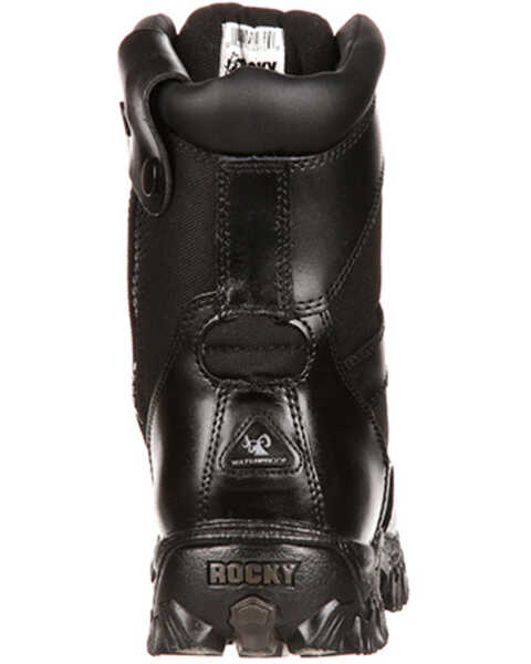 Rocky Men's Alphaforce Waterproof Zipper Duty Boots - Composite Toe, Black, hi-res