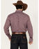 Image #4 - Wrangler Men's Wrinkle Resistant Plaid Print Long Sleeve Snap Stretch Western Shirt, Dark Red, hi-res