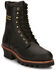 Chippewa Men's Waterproof & Insulated 8" Logger Boots - Steel Toe, Black, hi-res