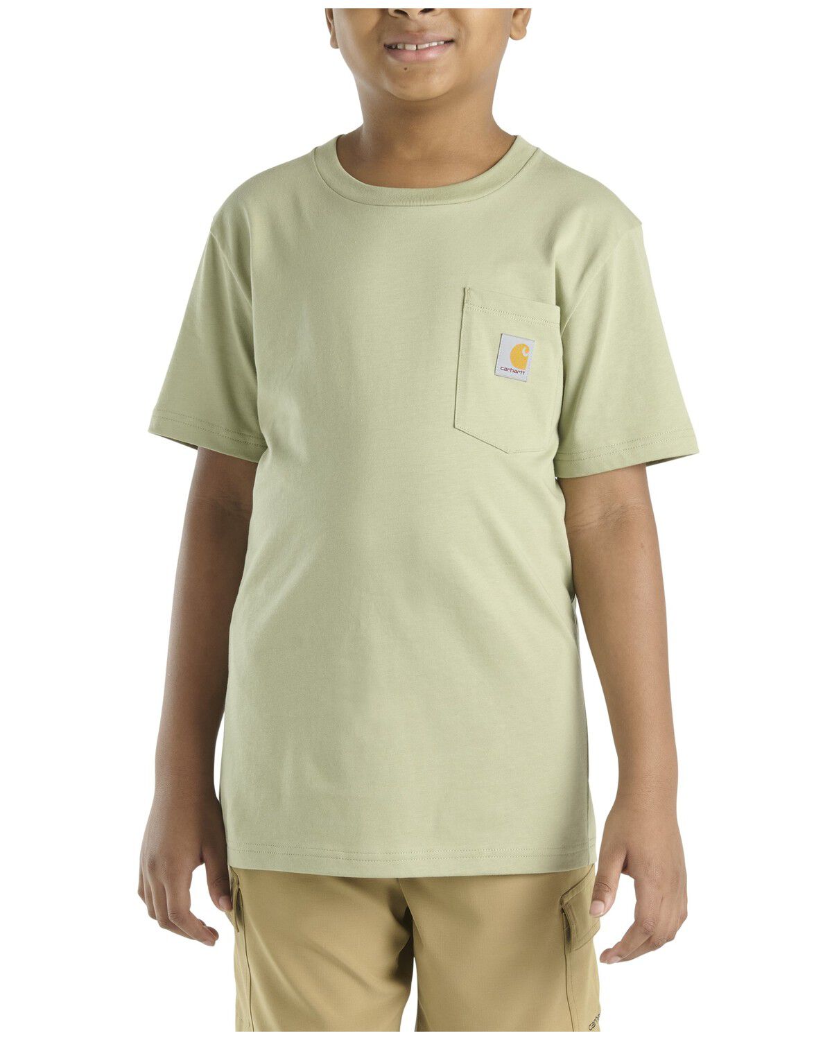 Image #1 - Carhartt Little Boys' Solid Short Sleeve Pocket T-Shirt, Green, hi-res