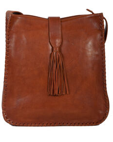 Scully Women's Leather Bag With Whipstitching, Tan, hi-res