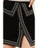 Image #2 - Vocal Women's Faux Suede Studded Mini Skirt, , hi-res