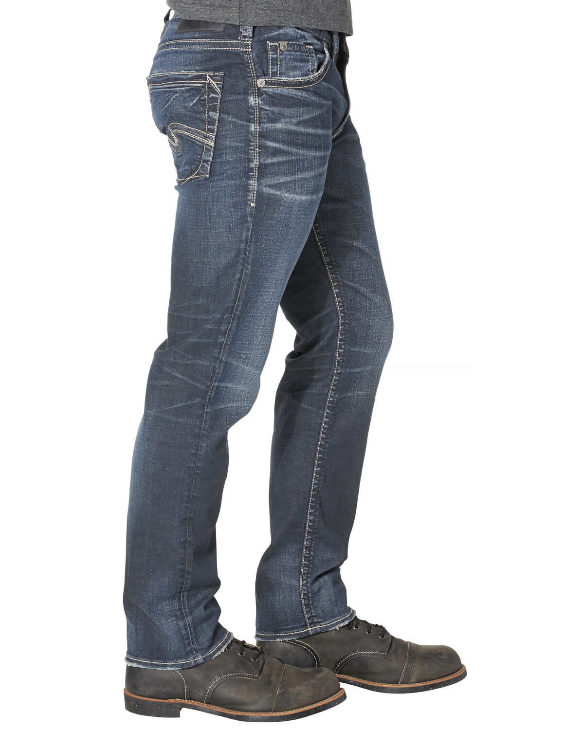 Mens silver jeans eddie clearance