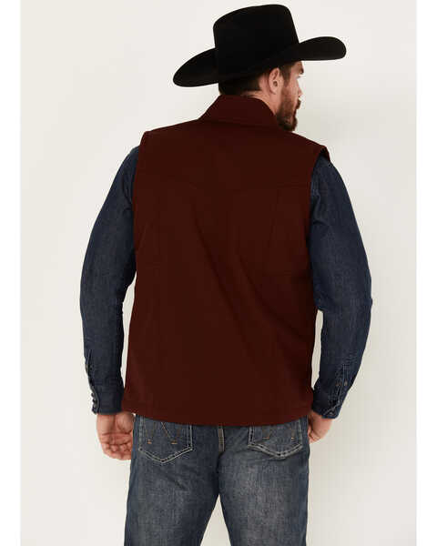 Image #4 - RANK 45® Men's Stowel Softshell Vest , Wine, hi-res