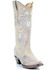 Image #1 - Corral Women's Floral Embroidered Western Boots - Snip Toe, White, hi-res