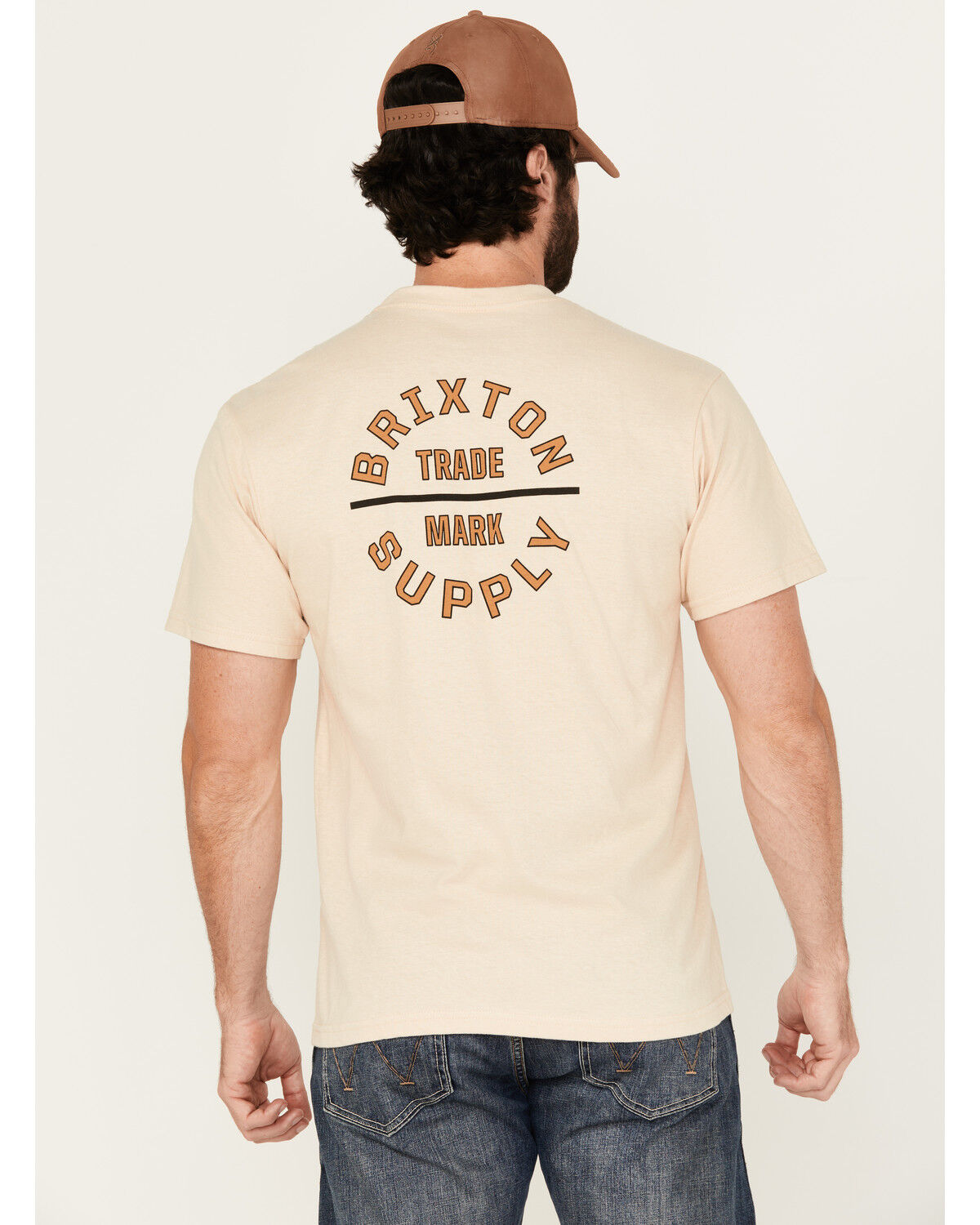 Image #4 - Brixton Men's Oath Logo Short Sleeve Graphic T-Shirt, Cream, hi-res