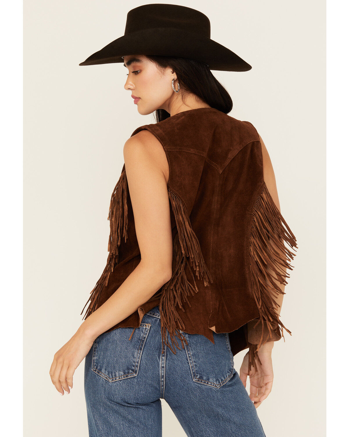 Image #4 - Scully Women's Suede Vest, Brown, hi-res