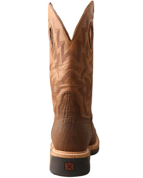 Image #4 - Twisted X Men's Lite Western Work Boots - Broad Square Toe, Brown, hi-res