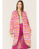 Image #2 - Free People Women's Pink Tiger Knit Duster, Pink, hi-res