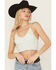Image #1 - Fornia Women's Seamless Floral Bralette, Mint, hi-res