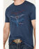 Image #3 - Cody James Men's Triple Bull Short Sleeve Graphic T-Shirt, Navy, hi-res