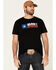Image #1 - Rock & Roll Denim Men's Texas Flag Logo Graphic T-Shirt, Black, hi-res