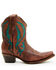Image #2 - Circle G Women's Inlay Western Booties - Snip Toe, Brown, hi-res