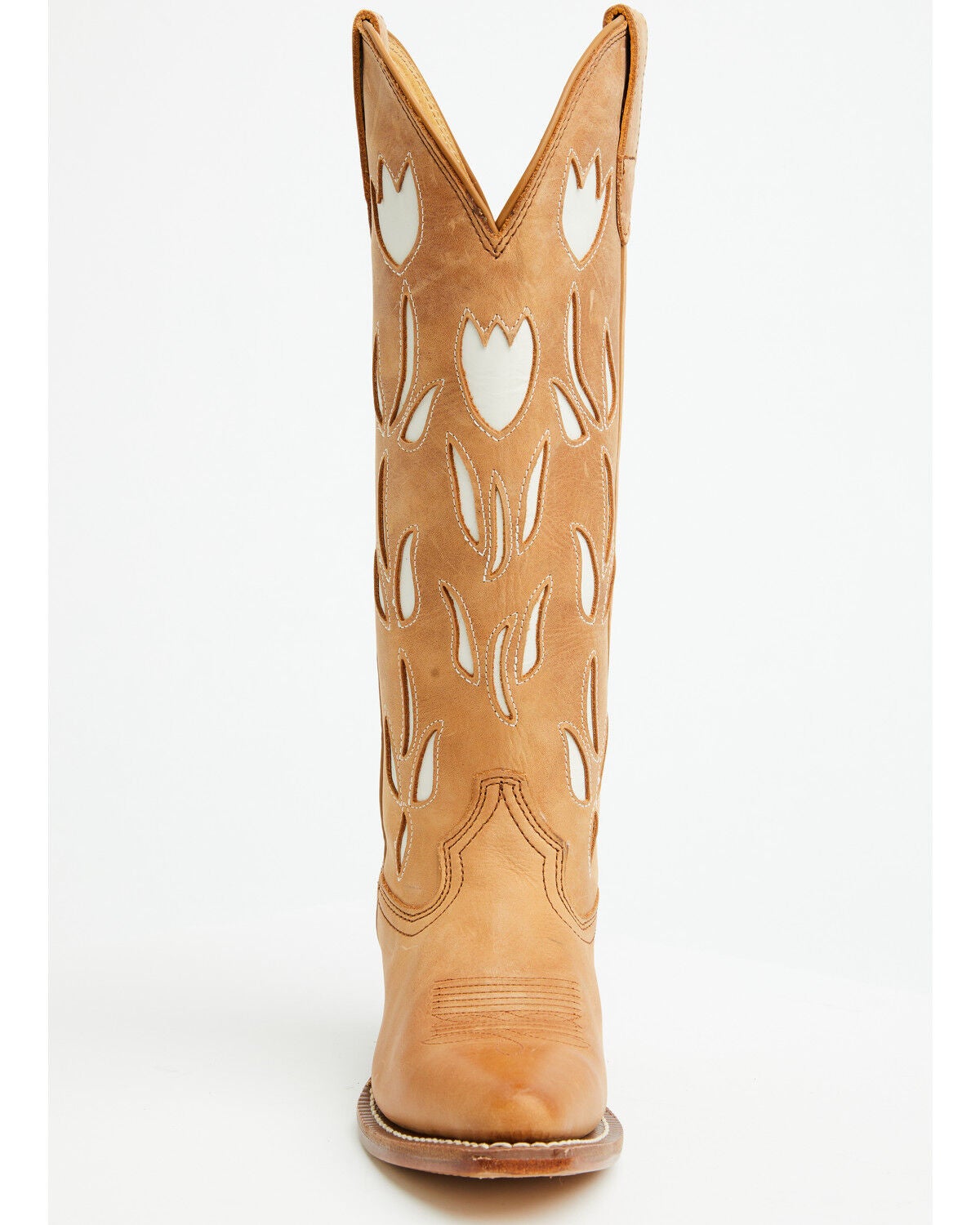 Image #4 - Justin Women's May Tall Western Boots - Snip Toe, Tan, hi-res