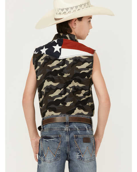 Image #4 - Cody James Boys' Camo Print Sleeveless Bubba Shirt, Camouflage, hi-res