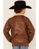 Image #4 - Urban Republic Little Boys' Faux Leather Bomber Jacket, Lt Brown, hi-res