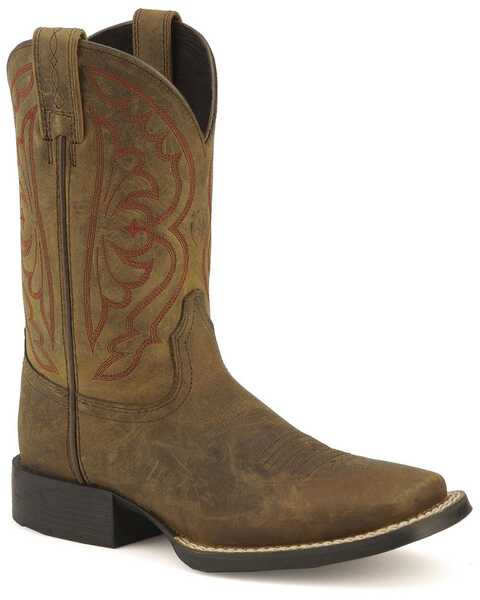 Image #1 - Ariat Boys' Quickdraw Western Boots - Square Toe, Distressed, hi-res