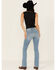 Image #3 - Shyanne Women's Aria Medium Rise Bootcut Super Stretch Denim Jeans, Light Wash, hi-res
