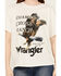 Image #3 - Wrangler X Diamond Cross Ranch Women's Eagle Short Sleeve Graphic Tee, White, hi-res