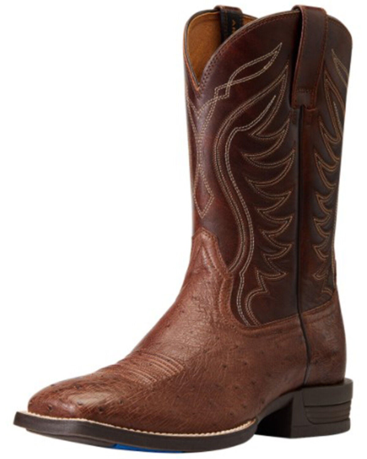 Image #1 - Ariat Men's Reckoning Smooth Quill Ostrich Exotic Western Boots - Broad Square Toe, Brown, hi-res