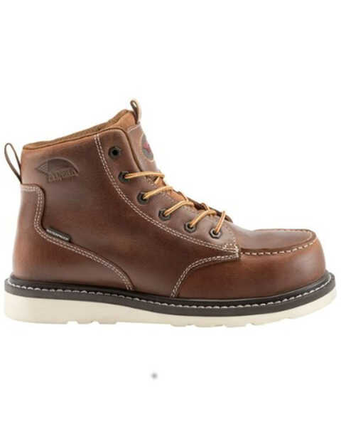 Image #2 - Avenger Men's Wedge Mid 6" Lace-Up Waterproof Work Boots - Carbon Nanofiber Safety Toe, Brown, hi-res