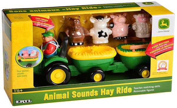 Image #3 - John Deere Animal Sounds Hay Ride Toy Set, Green, hi-res