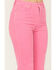 Image #2 - Rolla's Women's Mid Rise Thin Wale Corduroy Stretch Straight Jeans, Pink, hi-res