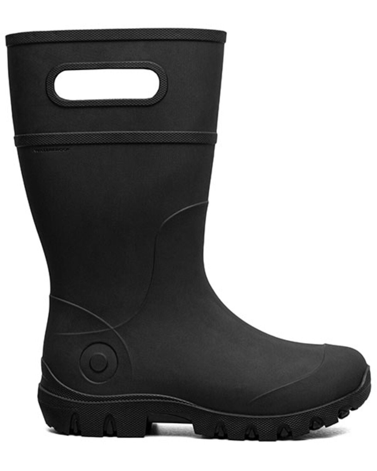 Image #2 - Bogs Boys' Essential Tall Rain Boots - Round Toe, Black, hi-res