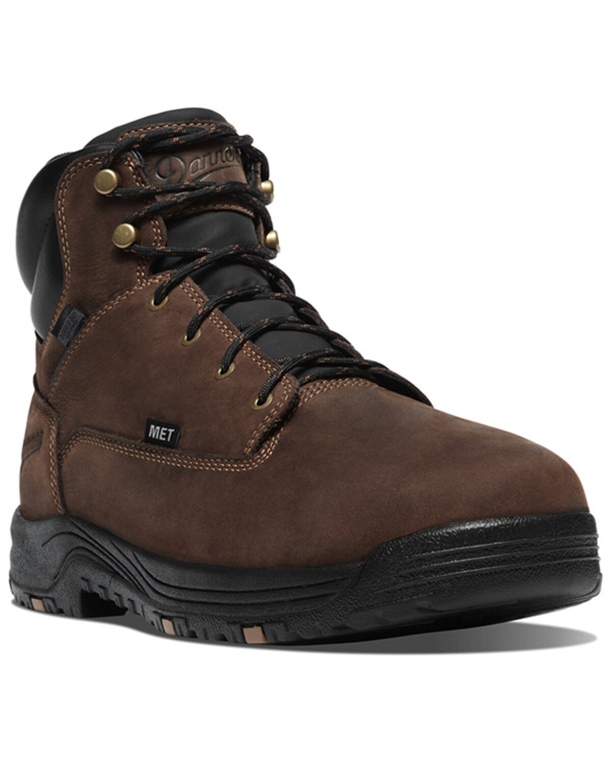Image #1 - Danner Men's Caliper 6" Waterproof Work Boots - Aluminum Toe, Brown, hi-res