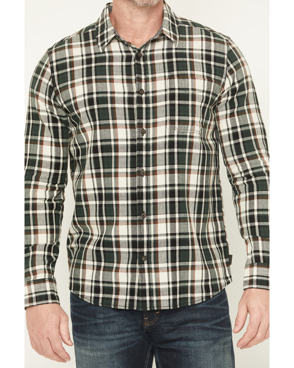 Image #3 - Brothers and Sons Men's Sawmill Plaid Print Long Sleeve Button-Down Flannel Shirt, Green, hi-res