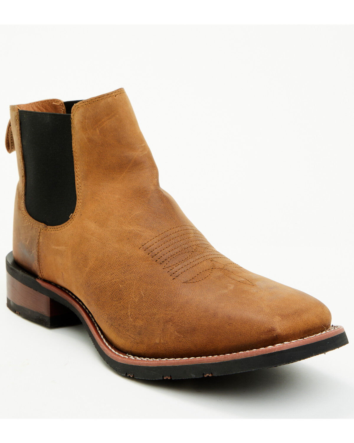 Image #1 - Laredo Men's Devin Chelsea Boots - Broad Square Toe, Tan, hi-res