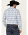 Image #4 - Wrangler Retro Men's Small Plaid Long Sleeve Western Shirt, Blue, hi-res