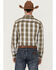 Image #4 - Gibson Men's Station Plaid Long Sleeve Button-Down Western Shirt, Navy, hi-res
