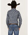 Image #4 - Cody James Boys' Plaid Print Long Sleeve Western Snap Shirt, Navy, hi-res