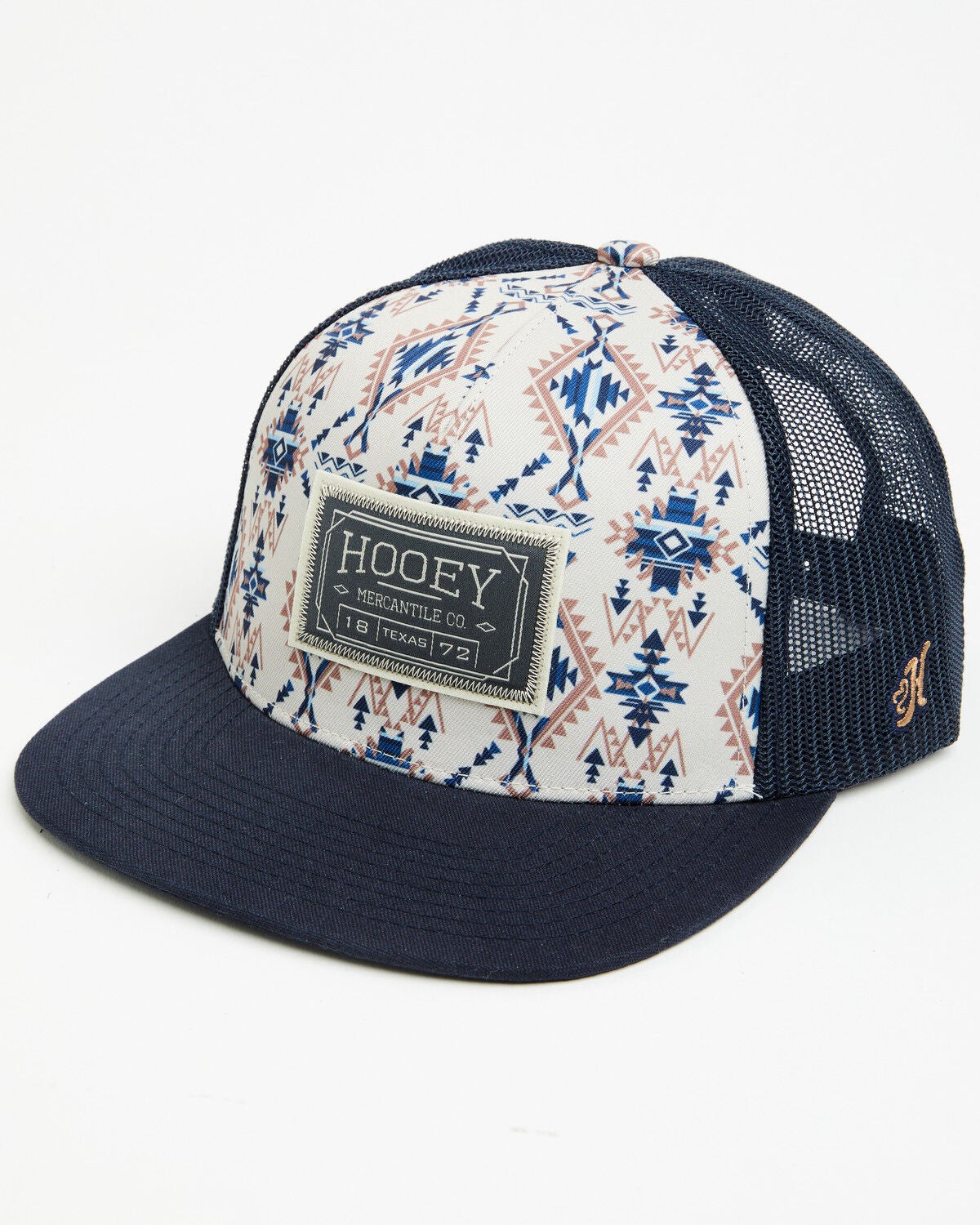 Hooey Men's Boot Barn Exclusive Doc Trucker Cap, Black/white, hi-res
