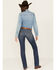 Image #3 - Ariat Women's Dark Wash Mid Rise Everlee Stretch Straight Jeans, Dark Wash, hi-res