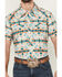 Image #3 - Panhandle Men's Boot Barn Exclusive TEK Southwestern Print Short Sleeve Performance Western Shirt, Cream, hi-res