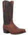 Image #1 - Dan Post Men's Sprinter Ostrich Leg Exotic Western Boots - Square Toe , Chocolate, hi-res