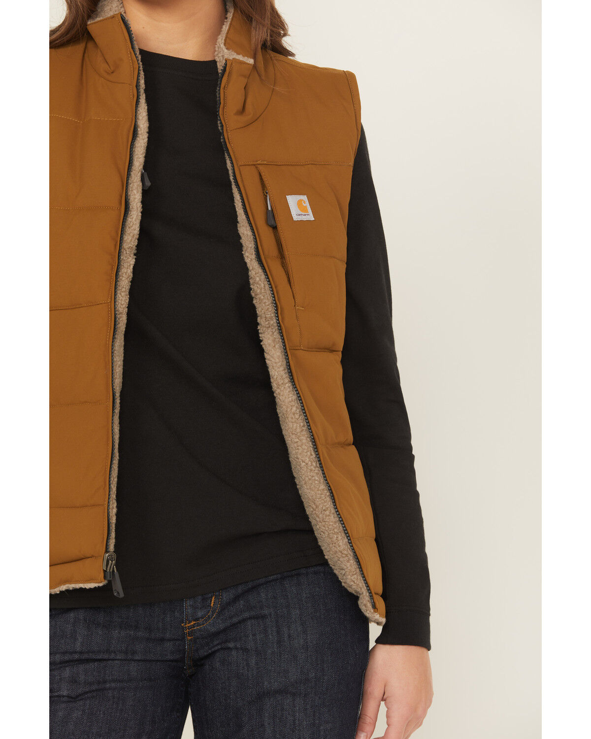 Image #3 - Carhartt Women's Montana Relaxed Fit Insulated Vest, Brown, hi-res