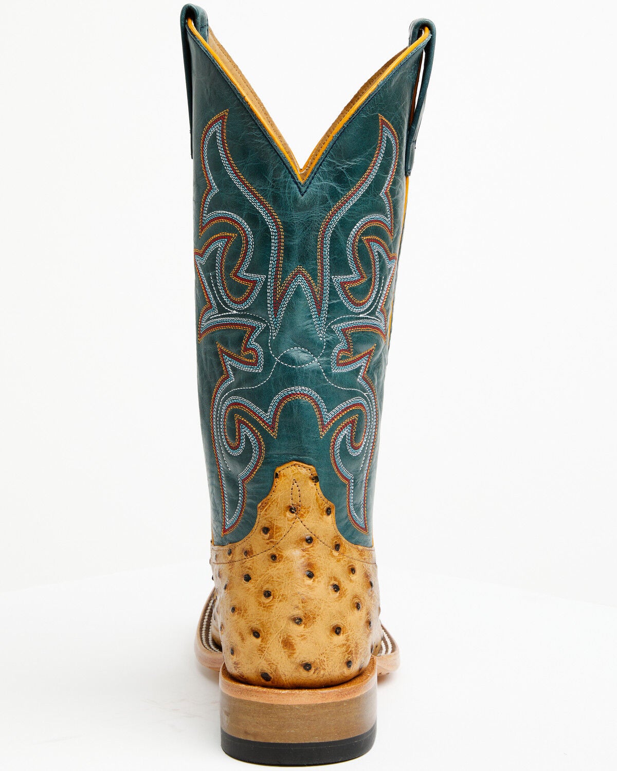 Image #5 - Horse Power Men's Saddle Ranch Ostrich Print Tall Western Boots - Broad Square Toe, Tan, hi-res