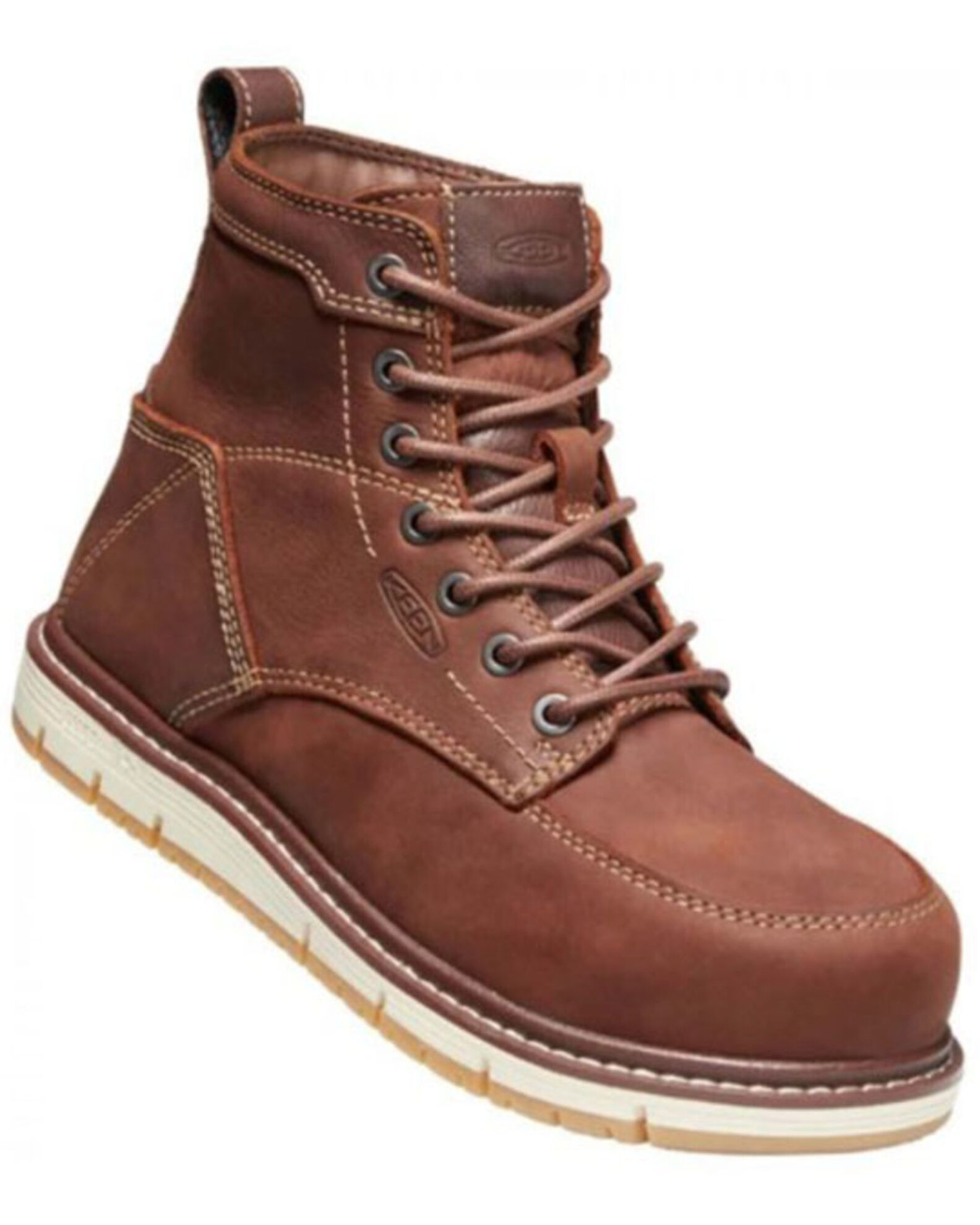 Image #1 - Keen Women's San Jose Work Boots - Aluminum Toe, Brown, hi-res