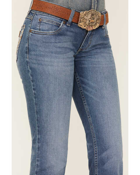 Image #4 - Wrangler Retro Women's Medium Wash Low Cut Sadie Bootcut Jeans, Blue, hi-res