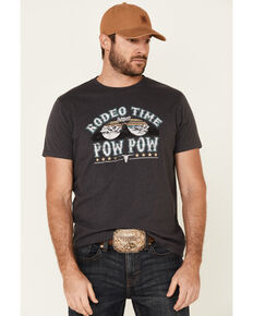 Dale Brisby Men's Charcoal Pow Pow Graphic T-Shirt , Charcoal, hi-res