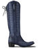 Image #2 - Lane Women's Lexington Knee High Corset Western Boots - Snip Toe, Navy, hi-res