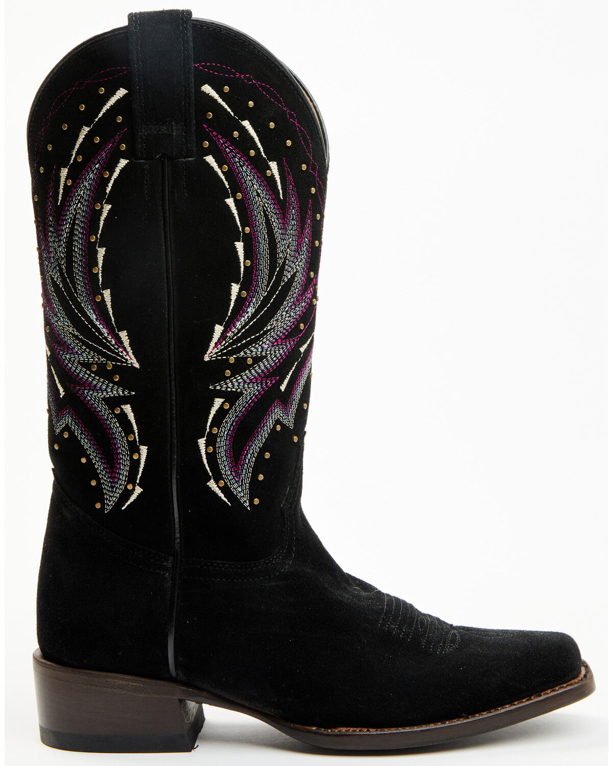 Image #2 - Shyanne Women's Raylene Suede Western Boots - Square Toe, Black, hi-res