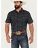 Image #1 - Cody James Men's Galaxy Geo Print Short Sleeve Button-Down Stretch Western Shirt, Navy, hi-res