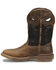 Image #2 - Double H Men's Zenon Waterproof Western Work Boots - Composite Toe, Black/brown, hi-res