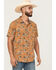 Image #1 - Ariat Men's Retro Short Sleeve Button-Down Stretch Western Shirt, Cognac, hi-res