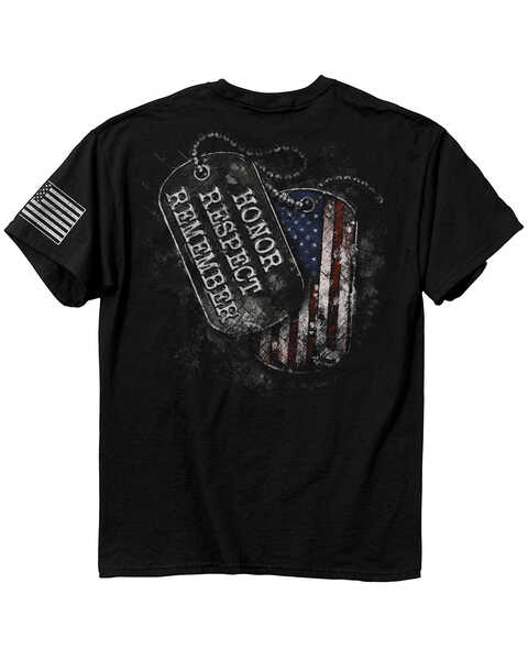 Buck Wear Men's Tag Honor Short Sleeve Graphic T-Shirt, Black, hi-res